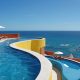 pool overlooking a beach